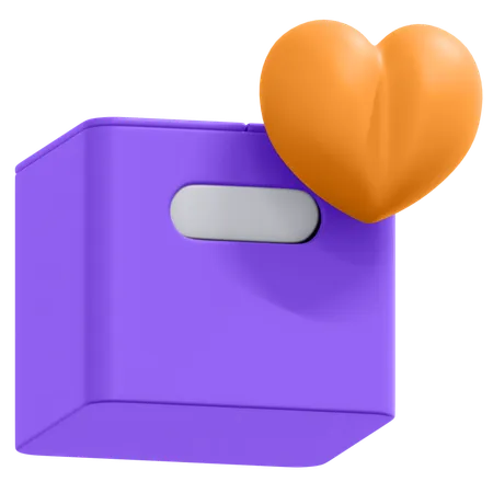 An Icon Of Favorite Package In 3 D Format 3D Icon