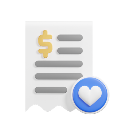 Favorite Receipt  3D Icon