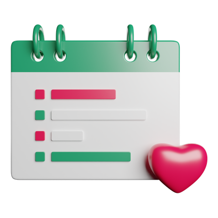 Favorite Schedule  3D Icon