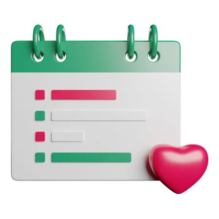 Favorite Schedule  3D Icon