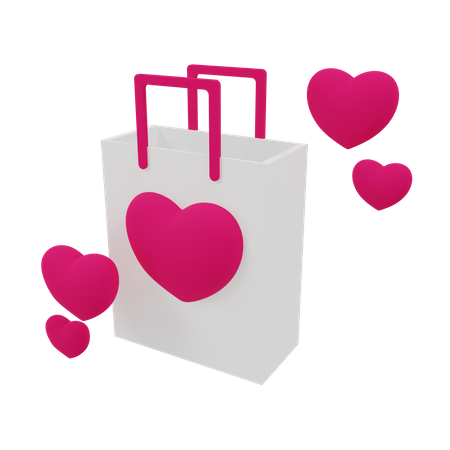 Favorite Shopping Bag 3D Illustration