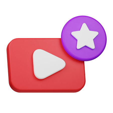 Favorite Video  3D Icon