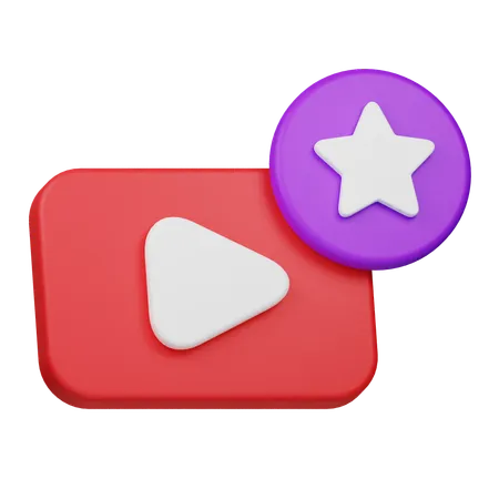 Favorite Video  3D Icon