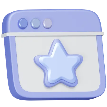 This Icon Represents The Concept Of Bookmarking A Webpage Using A 3 D Star Indicating The Ability To Mark Favorite Web Pages For Easy Access 3D Icon