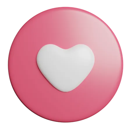 Favourite Love Button 3D Icon