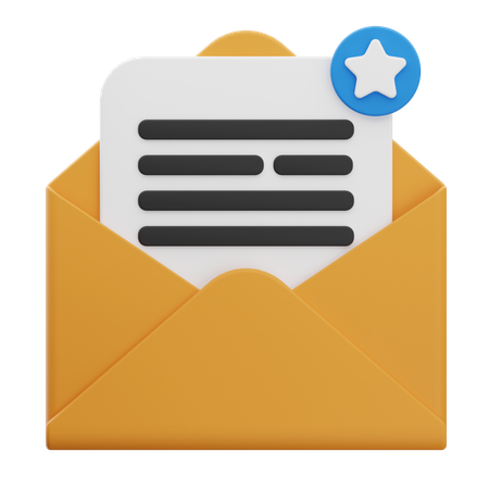 Favourite Email  3D Icon