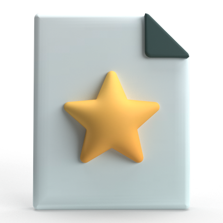 Favourite File  3D Icon