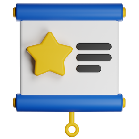 Favourite Presentation  3D Icon