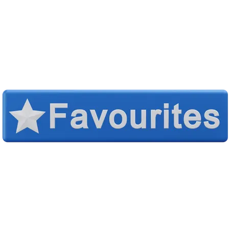 Favourites Button  3D Icon