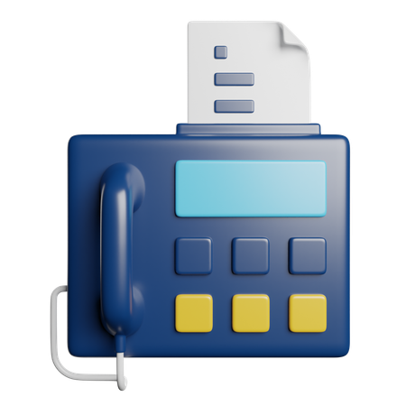 Fax  3D Icon