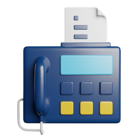 Fax  3D Icon