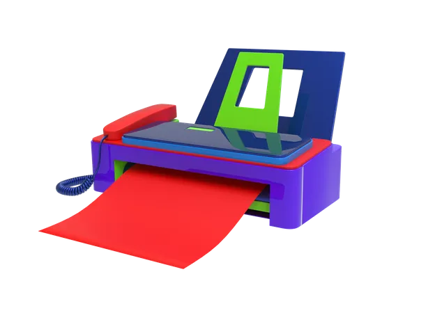 Télécopieur  3D Icon