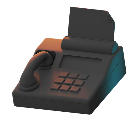 Télécopieur, téléphone  3D Icon