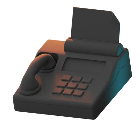 Télécopieur, téléphone  3D Icon