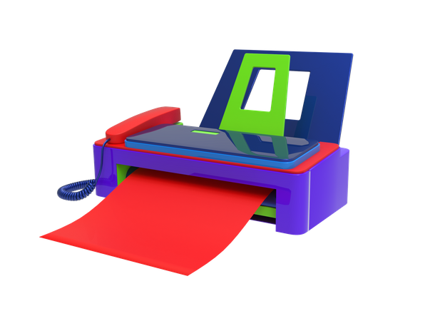 Faxgerät  3D Icon