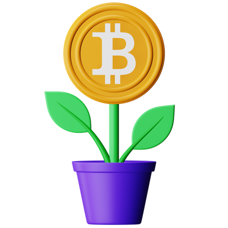 Fazenda de bitcoins  3D Icon