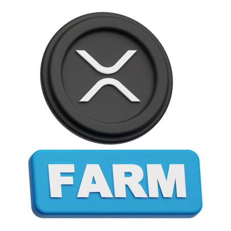 Fazenda de moedas XRP  3D Icon
