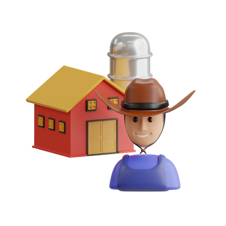 Agricultor  3D Icon