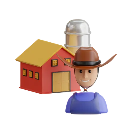 Agricultor  3D Icon