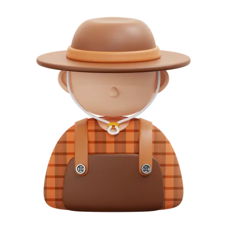 Agricultor  3D Icon