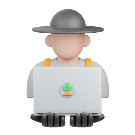 Fazendeiro Inteligente  3D Icon