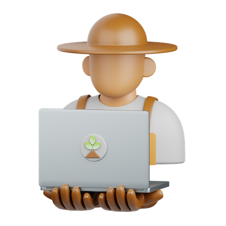 Fazendeiro Inteligente  3D Icon