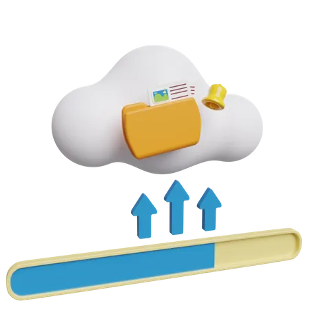 Enviar arquivo para nuvem  3D Icon