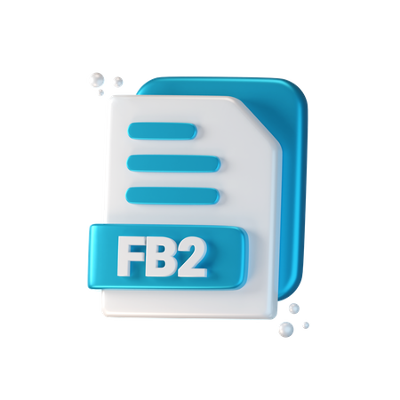 Fichier fb2  3D Icon