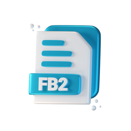 Fb 2 File  3D Icon