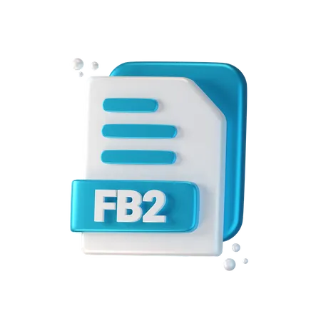 Fb 2 File  3D Icon