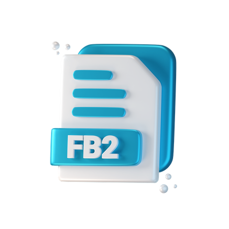 Fb 2 File  3D Icon