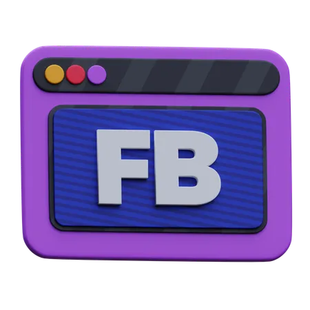 Fb Website  3D Icon