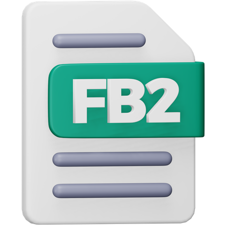 Fb2-Datei  3D Icon