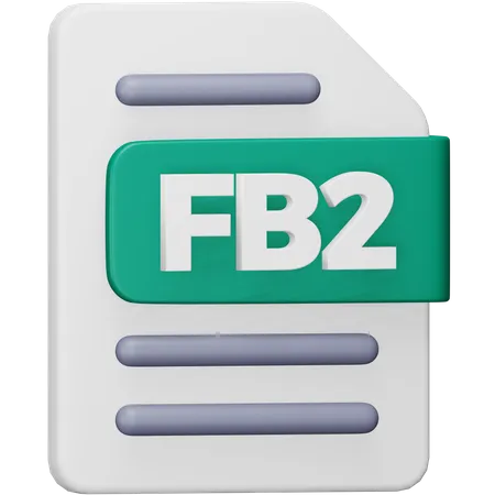 Fb2-Datei  3D Icon