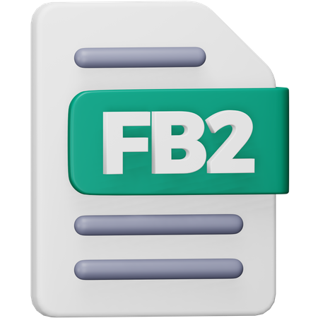 Fb2 File  3D Icon