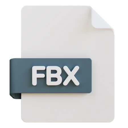 3 D Illustration Of Fbx File Extension 3D Icon
