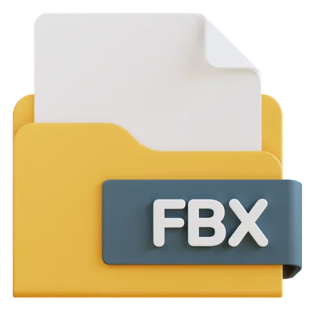 3 D Fbx File Extension Folder 3D Icon