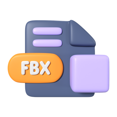 FBX File Extension  3D Icon