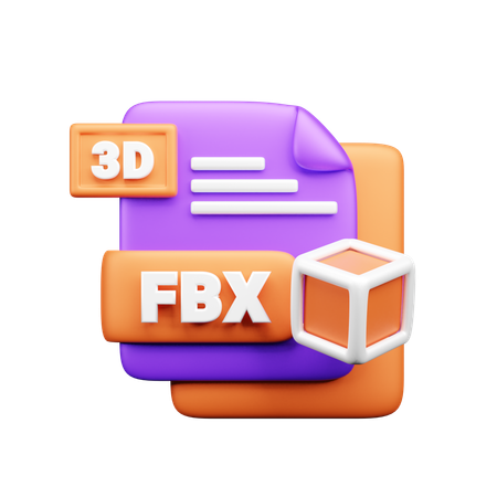 Fbx 파일 확장자  3D Icon