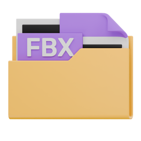 Fbx File Folder  3D Icon