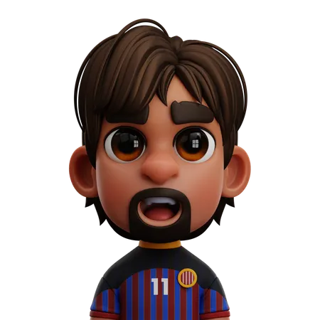 FC BARCELONA PLAYER  3D Icon