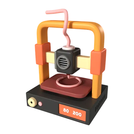 This Is FDM 3 D Printer 3 D Render Illustration Icon It Comes As A High Resolution PNG File Isolated On A Transparent Background The Available 3 D Model File Formats Include BLEND OBJ FBX And GLTF 3D Icon