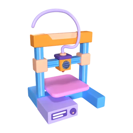 This Is FDM 3 D Printer 3 D Render Illustration Icon It Comes As A High Resolution PNG File Isolated On A Transparent Background The Available 3 D Model File Formats Include BLEND OBJ FBX And GLTF 3D Icon