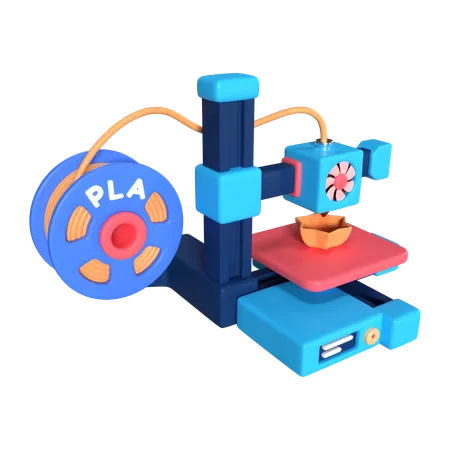 This Is FDM Mini 3 D Printer 3 D Render Illustration Icon It Comes As A High Resolution PNG File Isolated On A Transparent Background The Available 3 D Model File Formats Include BLEND OBJ FBX And GLTF 3D Icon