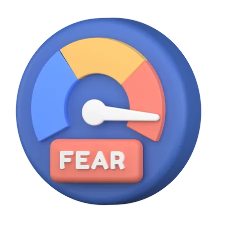Fear Index About Peoples Emotion During Recession 3D Icon