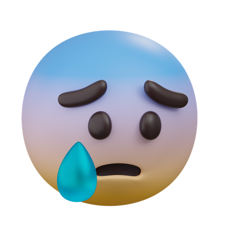 Fearful Emoji  3D Icon