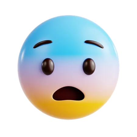 Fearful Emoji  3D Icon
