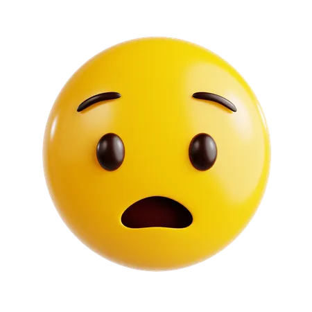 Fearful Emoji  3D Icon