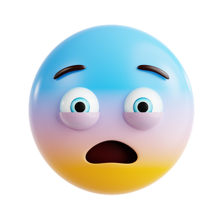 Fearful Emoji  3D Icon