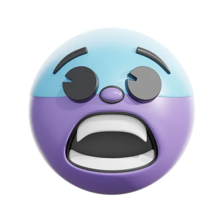Fearful Face Emoji 3D Illustration 9885115 PNG